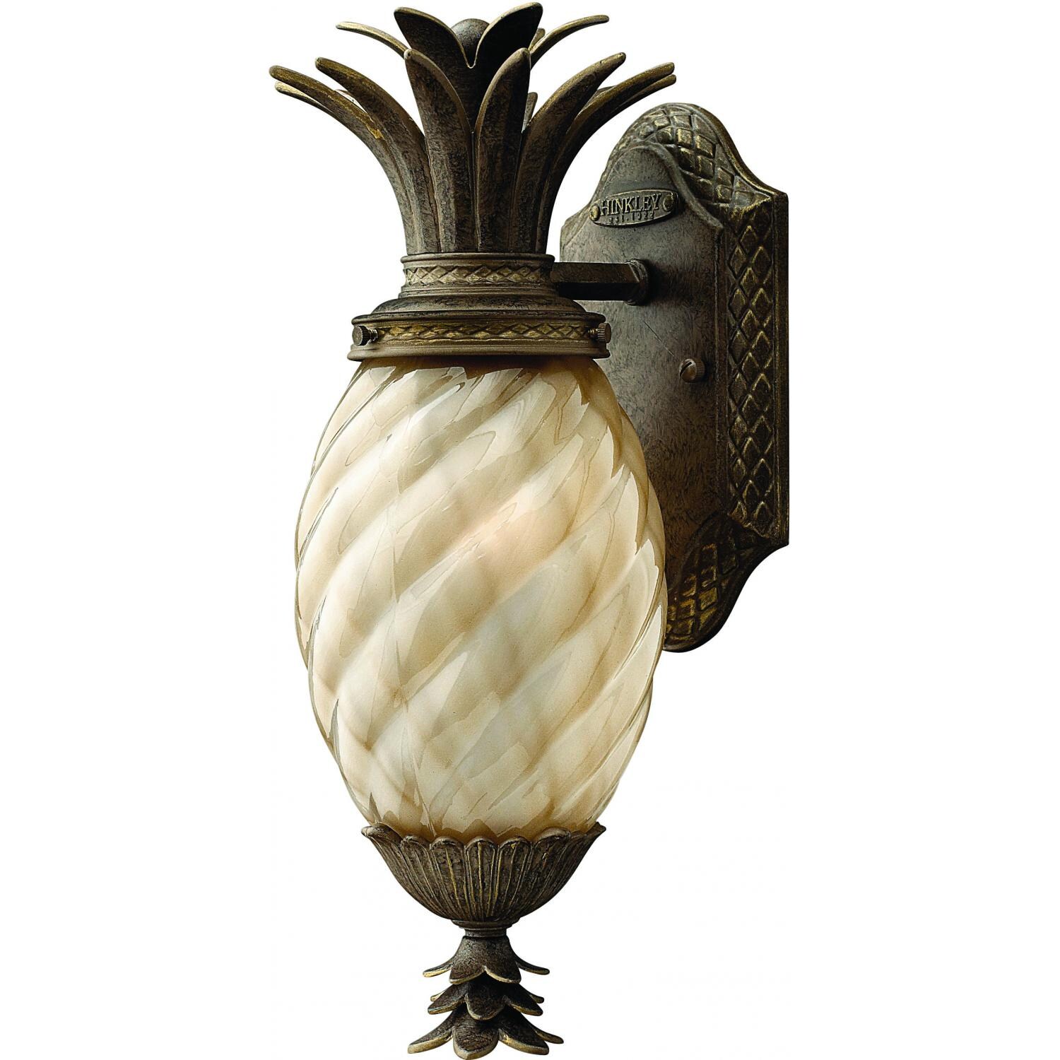 Hinkley Lighting Plantation One Light 14-Inch Outdoor Wall Light - Pearl Bronze - 2126PZ