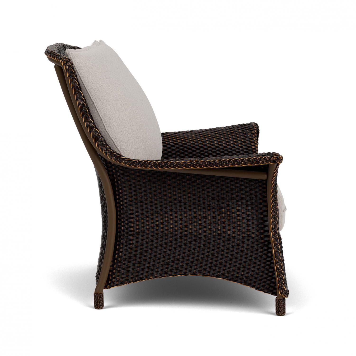Lloyd Flanders Mandalay Chair and a Half in MInk Finish with Remy Cloud Fabric - Side thumbnail