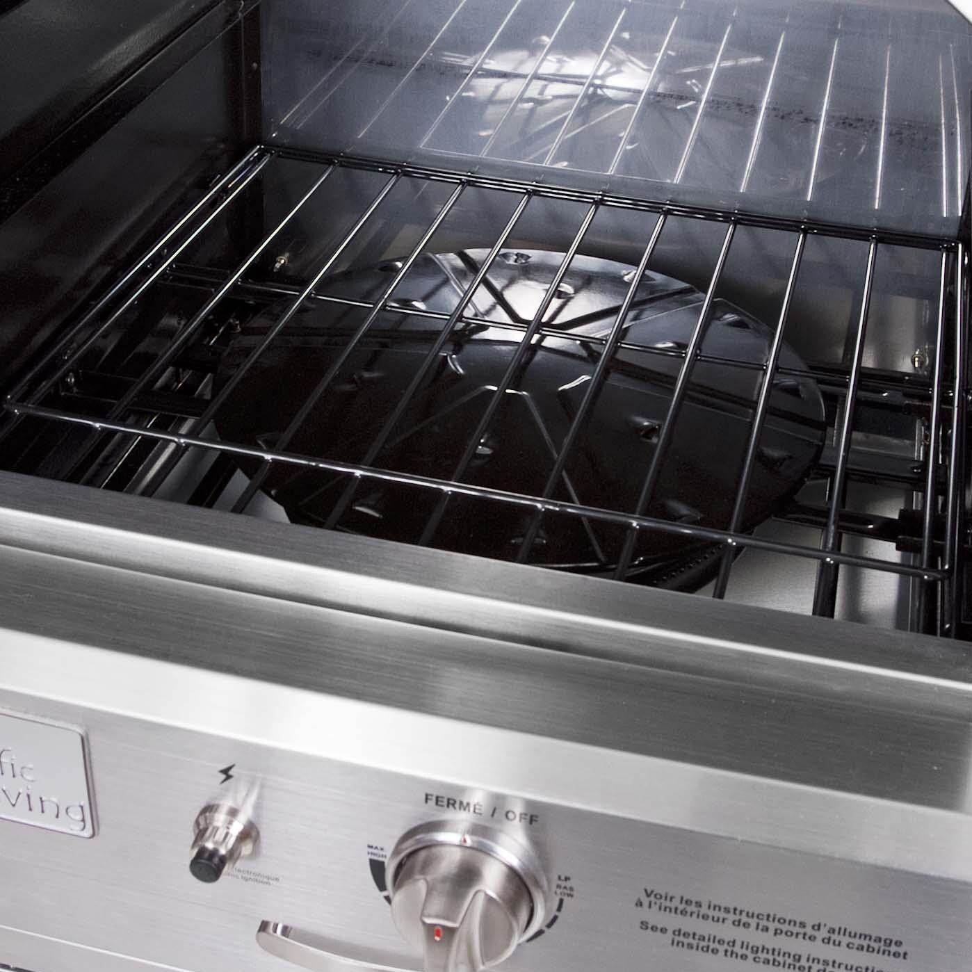 Pacific Living PL8304SS Propane Gas Stainless Steel Outdoor Built-In Pizza Oven - Heat Diffuser thumbnail