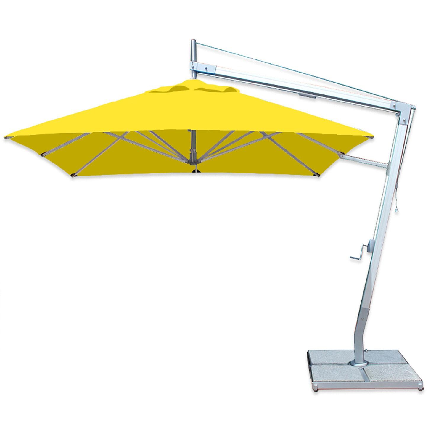 Bambrella Santa Ana 8 1/2 Ft Square Side Pole Umbrella - Yellow Canopy