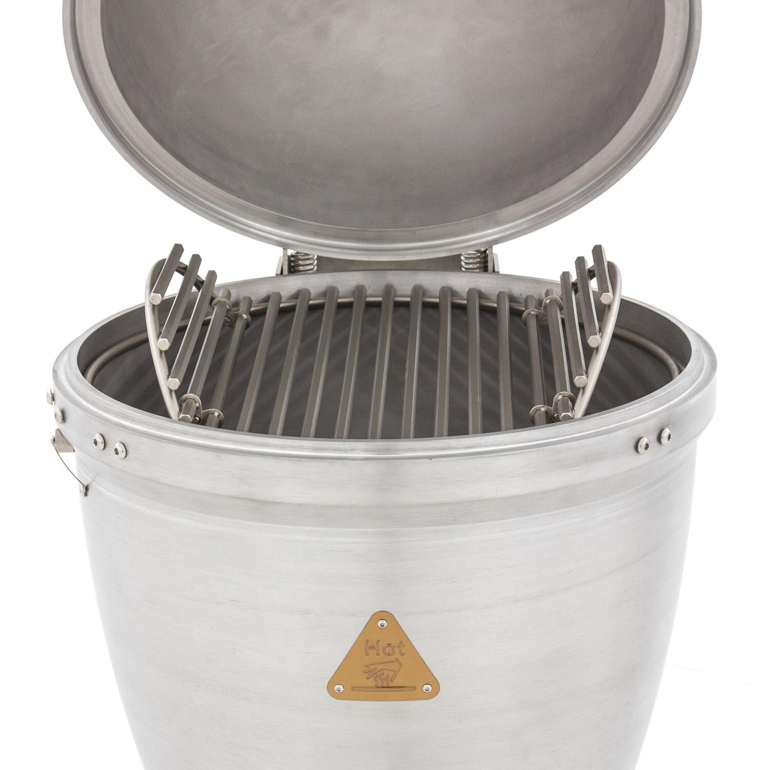 Blaze 20-Inch Cast Aluminum Kamado Grill - Double Hinged Cooking Grate thumbnail