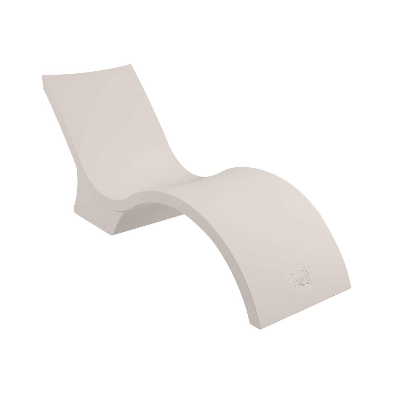 Ledge Lounger Signature Deep In Pool Chaise Lounge - Cloud - White Background thumbnail