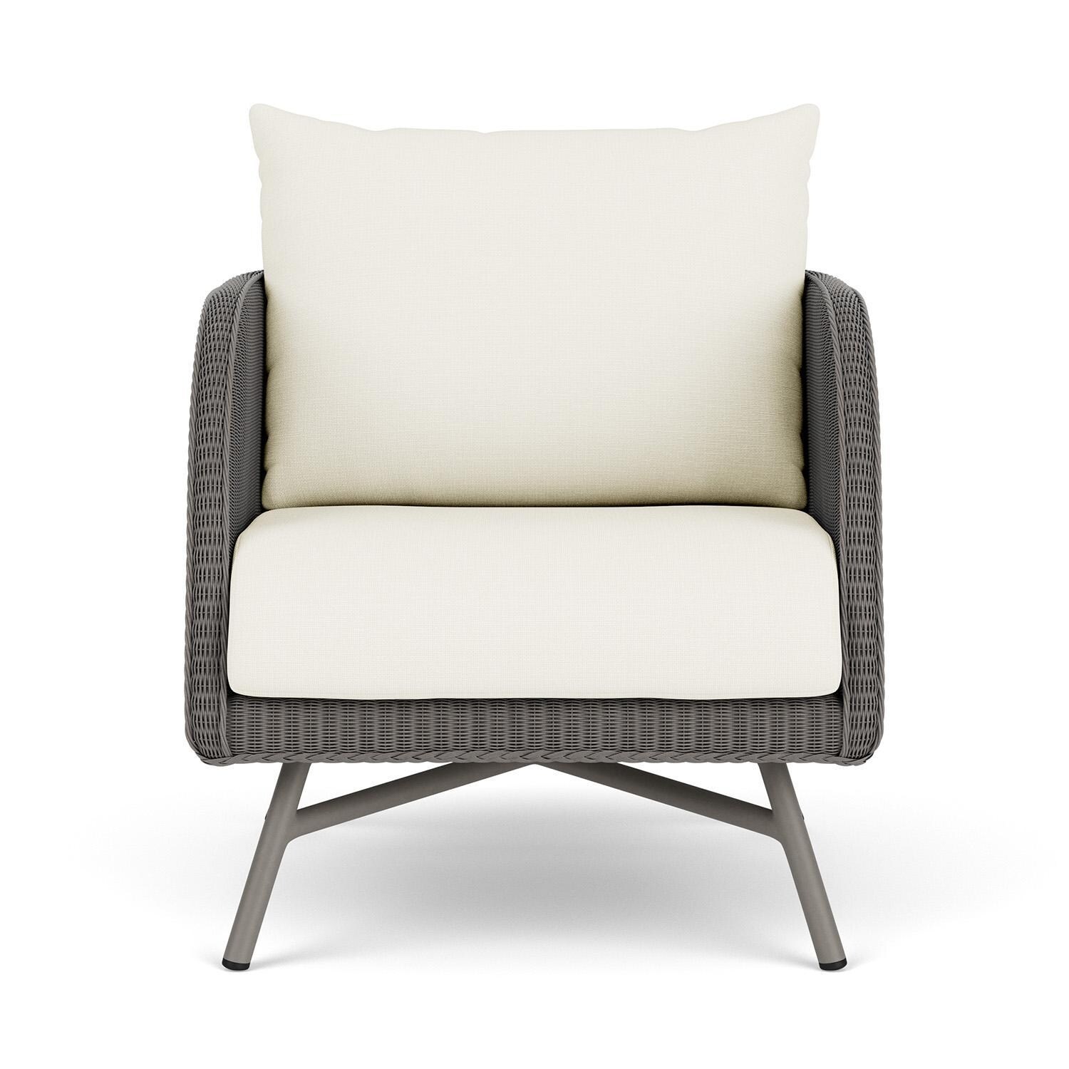 Essence Lloyd Loom Club Chair in Pewter/Sailcloth Salt by Lloyd Flanders