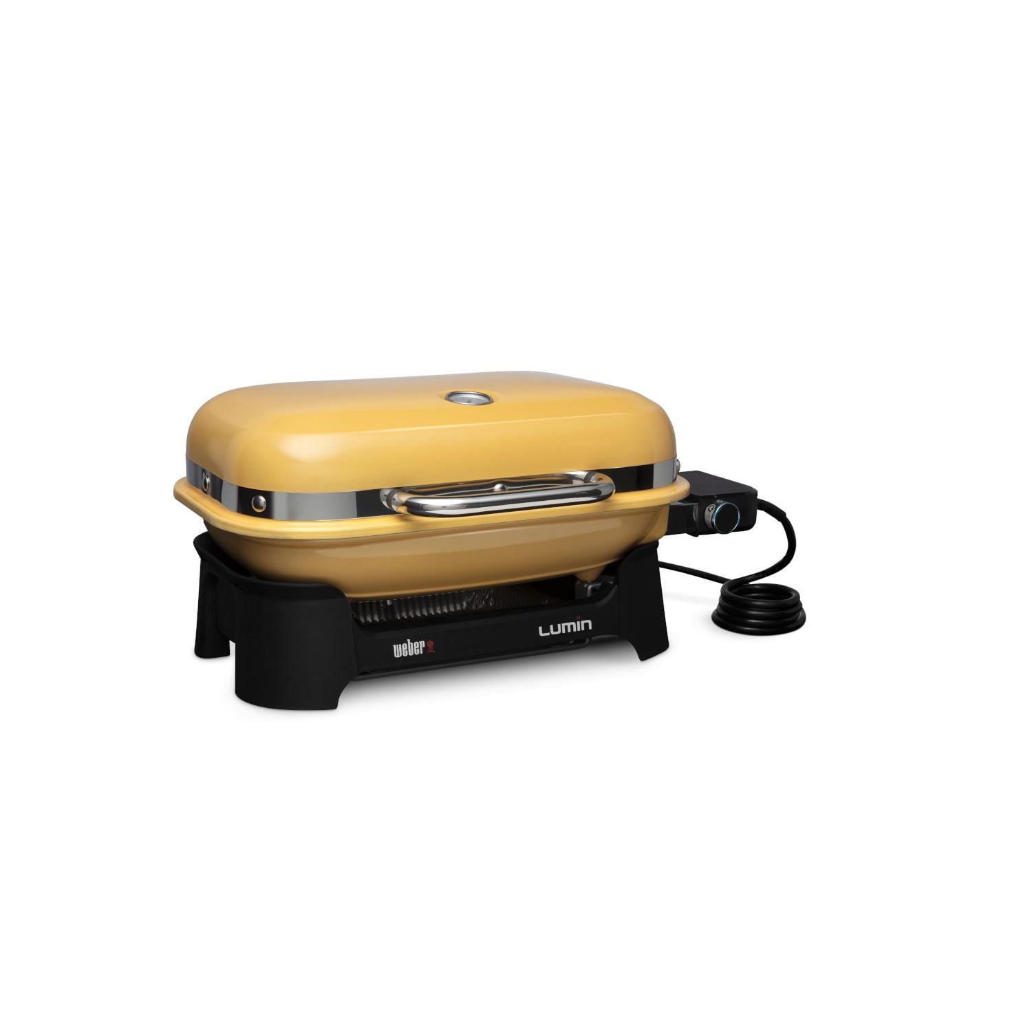 er Lumin Compact Portable 1560 Watt Electric Grill Golden Yellow