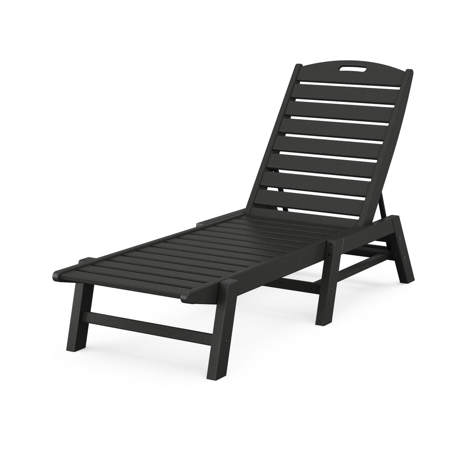POLYWOOD Nautical Chaise - Black thumbnail