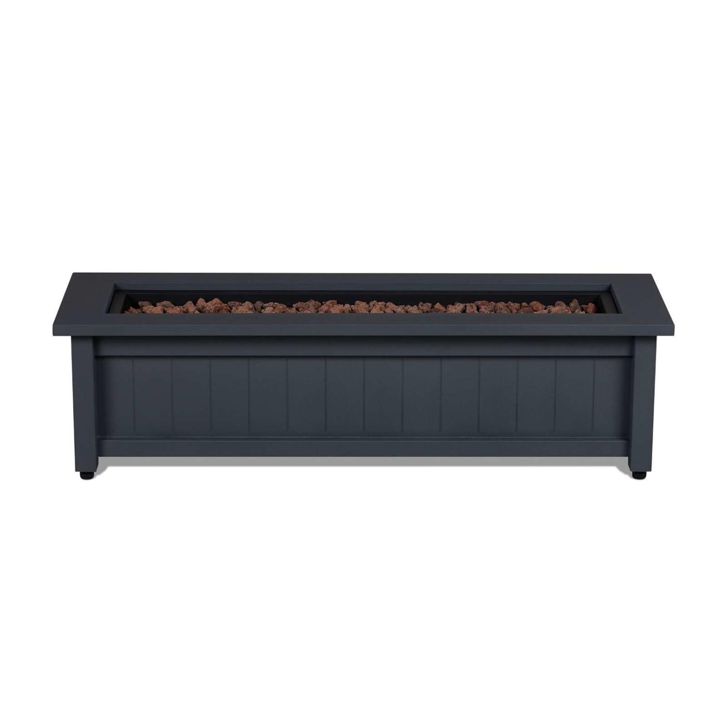 Lakeview SC1370LPGRY Cabin Way 50-Inch Rectangle Propane Fire Table - Burner Off thumbnail