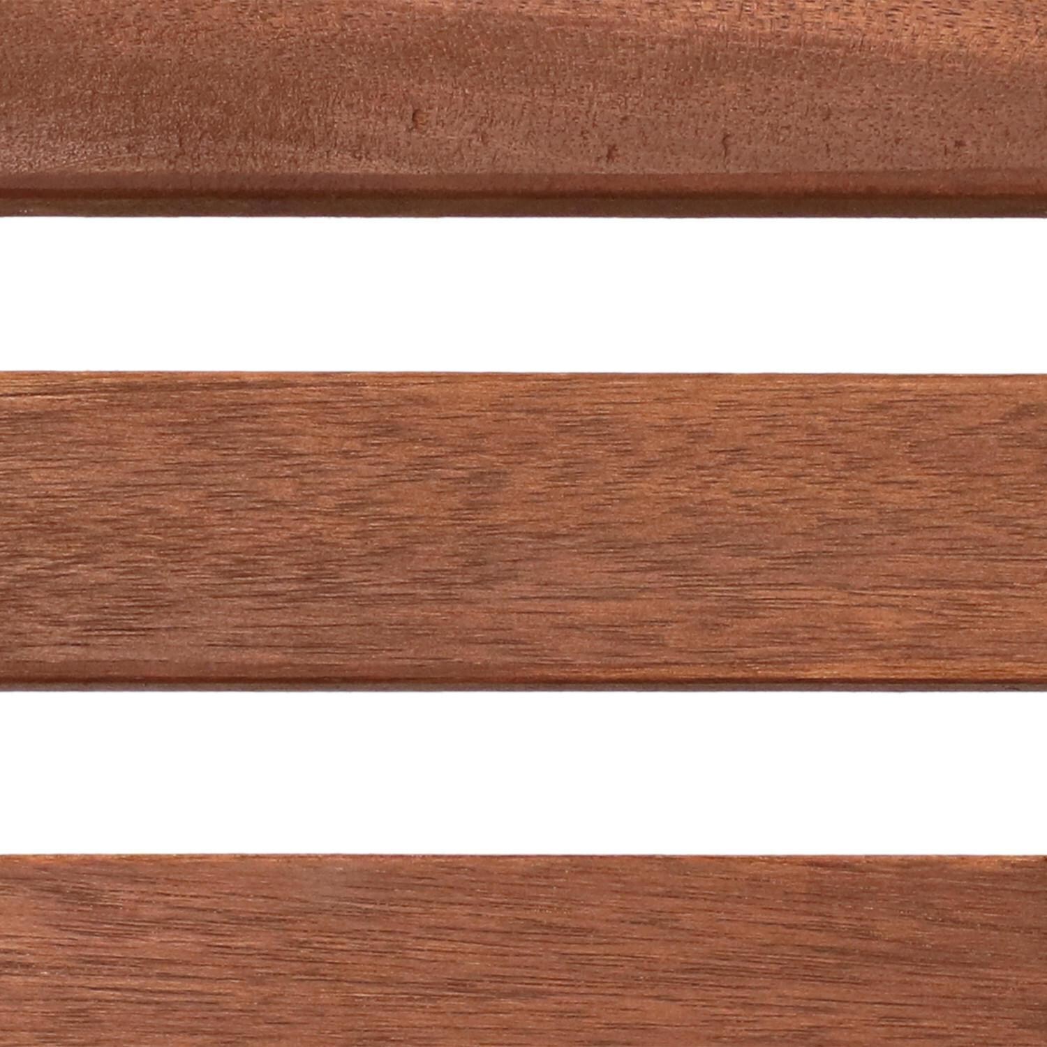 Ultimate Patio Meranti Wood Arm Chair W/ Teak Oil Finish - Slat Detail thumbnail