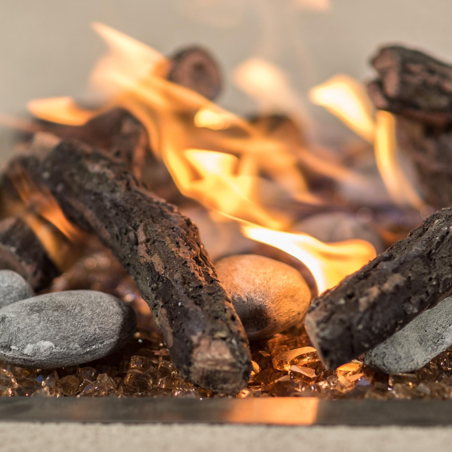 Enhance A Fire - BRKCT-BF - Battlefield Burncrete Twigs - Closeup With Mixed Media Lit thumbnail