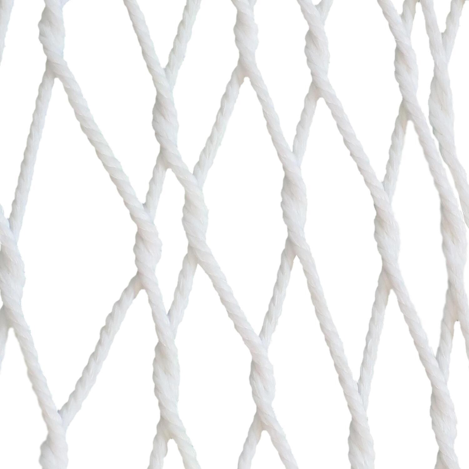 Ultimate Patio Classic Double Rope Hammock w/ 15-Foot Stand - White - Weave Detail thumbnail