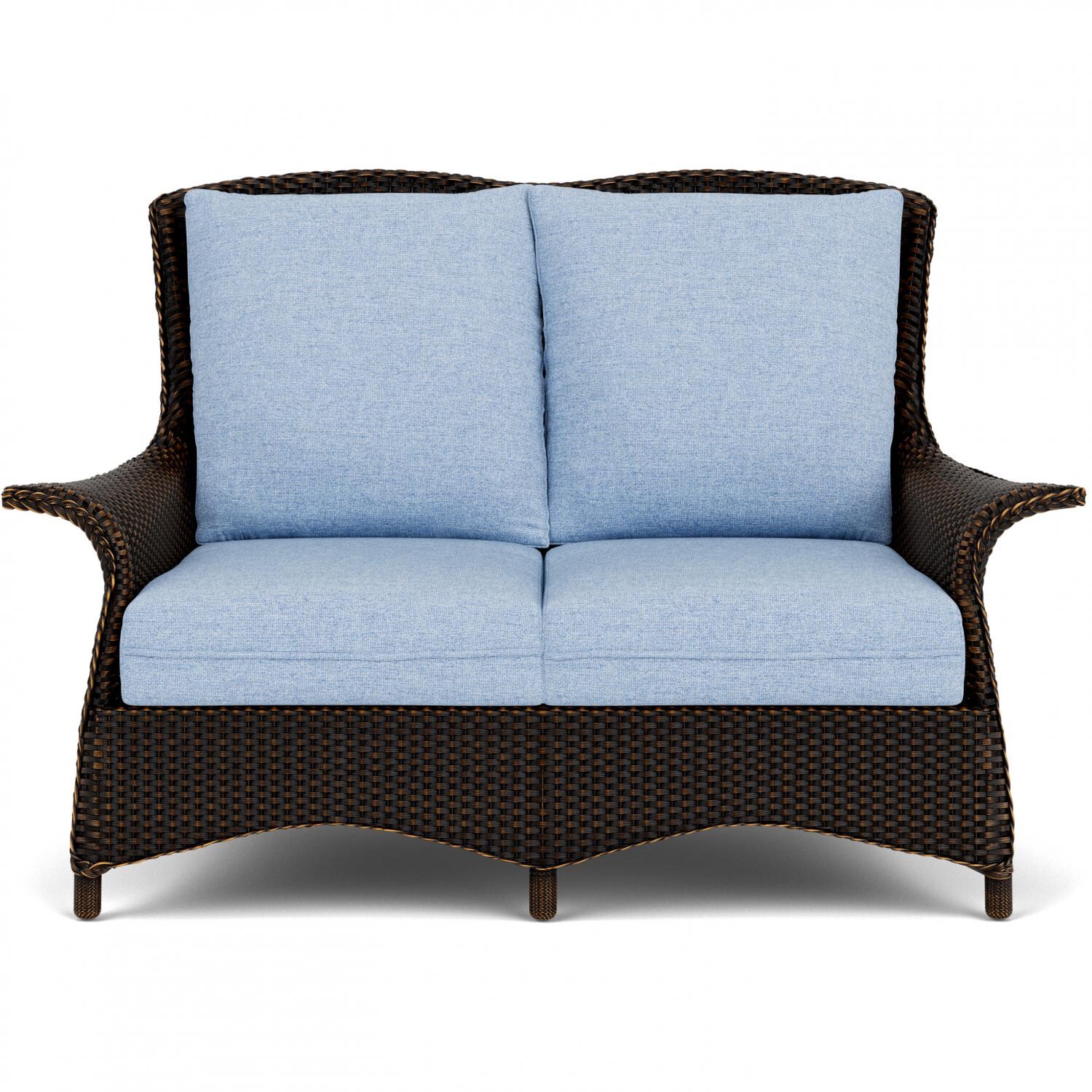 Mandalay Lloyd Loom Loveseat in Mink/Demo Skyway by Lloyd Flanders