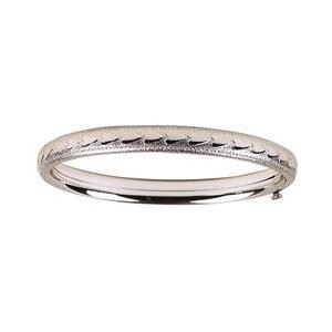 Elegant Baby Infant Sterling Silver Heart Bangle Bracelet BBQGuys