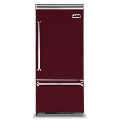 Viking Professional 5 Series 36-Inch 20.4 Cu. Ft. Built-In Left Hinge Bottom Freezer Refrigerator - Burgundy - VCBB5363ELBU thumbnail