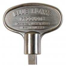 Blue Flame 3 Inch Universal Size Fireplace Key - Chrome