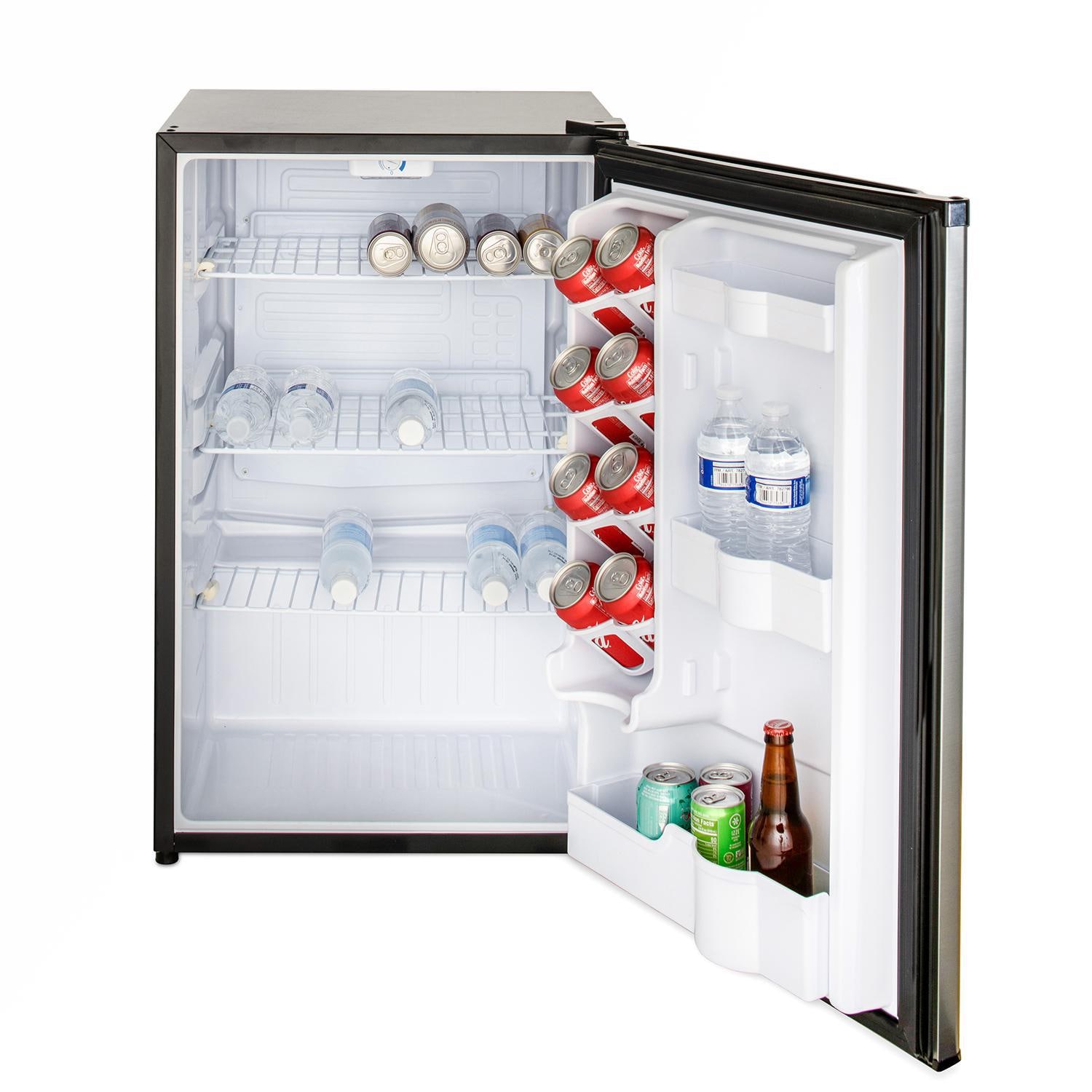 Blaze Compact Refrigerator with door open to show storage compartments