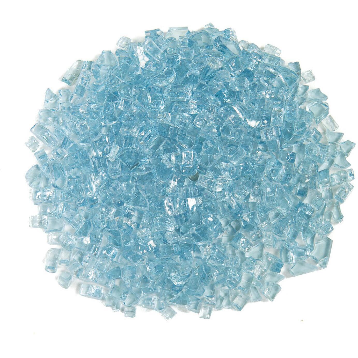 Lakeview Outdoor Designs 1/4-Inch Polar Blue Non-Reflective Fire Glass - Top View thumbnail