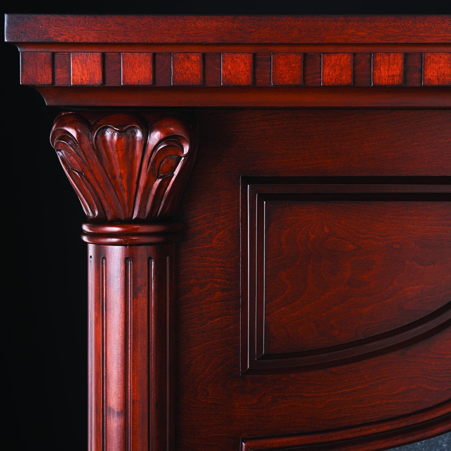 Napoleon Aden 40-Inch Electric Fireplace - Cherry Wood - Column Detail thumbnail