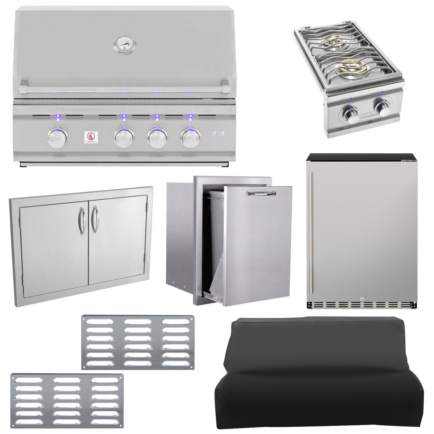 Summerset TRL 8-Piece 32-Inch Propane Outdoor Kitchen Package - TRL32-LP-8PC-PROMO