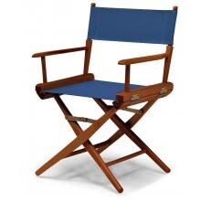 World Famous Dining Height Director Chair By Telescope Casual - Walnut/Blue