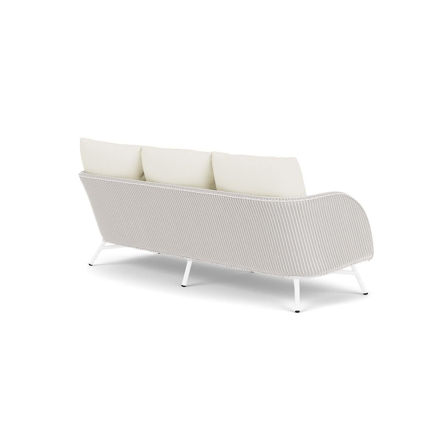 Lloyd Flanders Essence Sofa W/Sailcloth Salt Fabric - White Finish - Back Right thumbnail