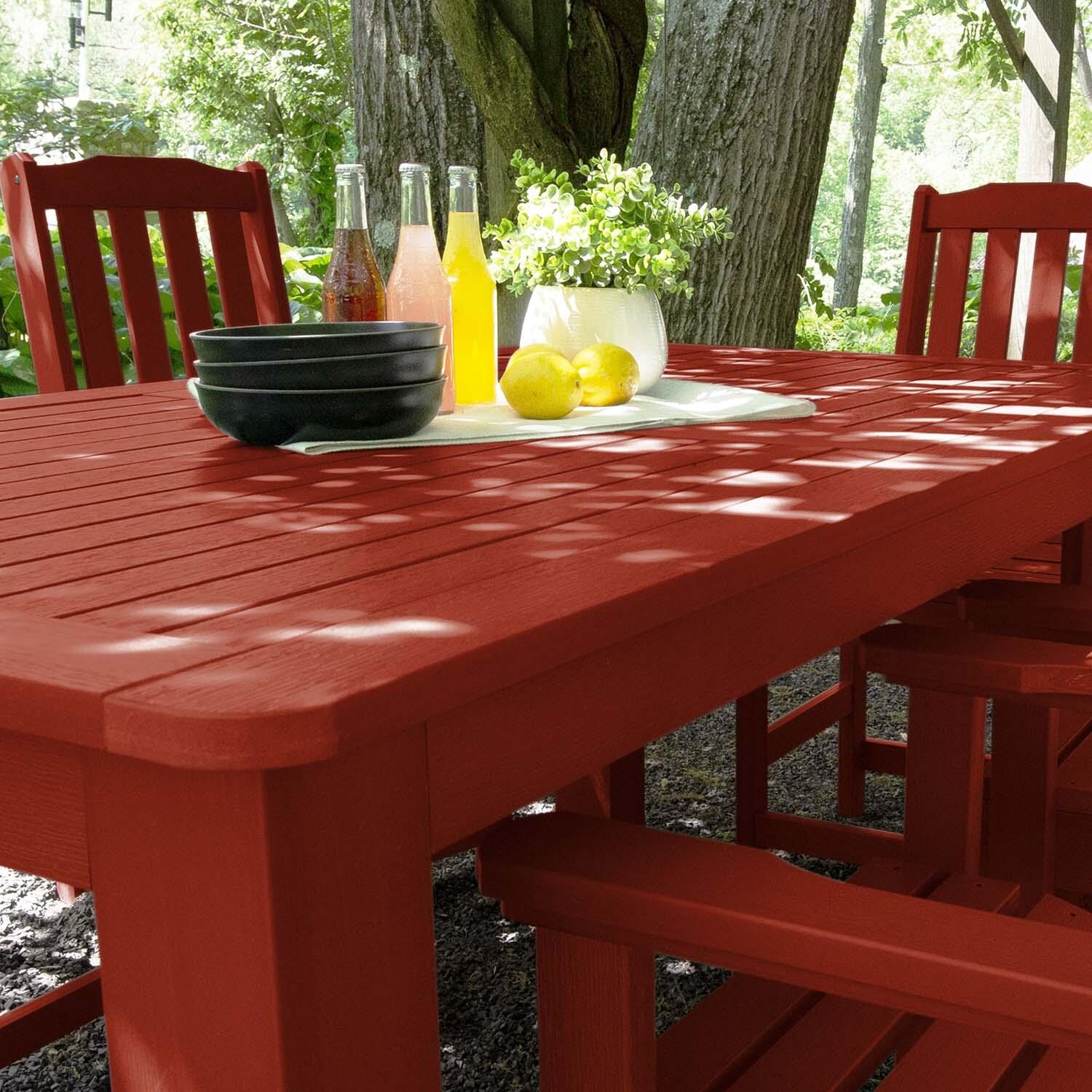 Hart Lane 7 Pc Rectangular Counter Height Dining Set in Rustic Red By Lakeview Outdoor Designs - Detail thumbnail