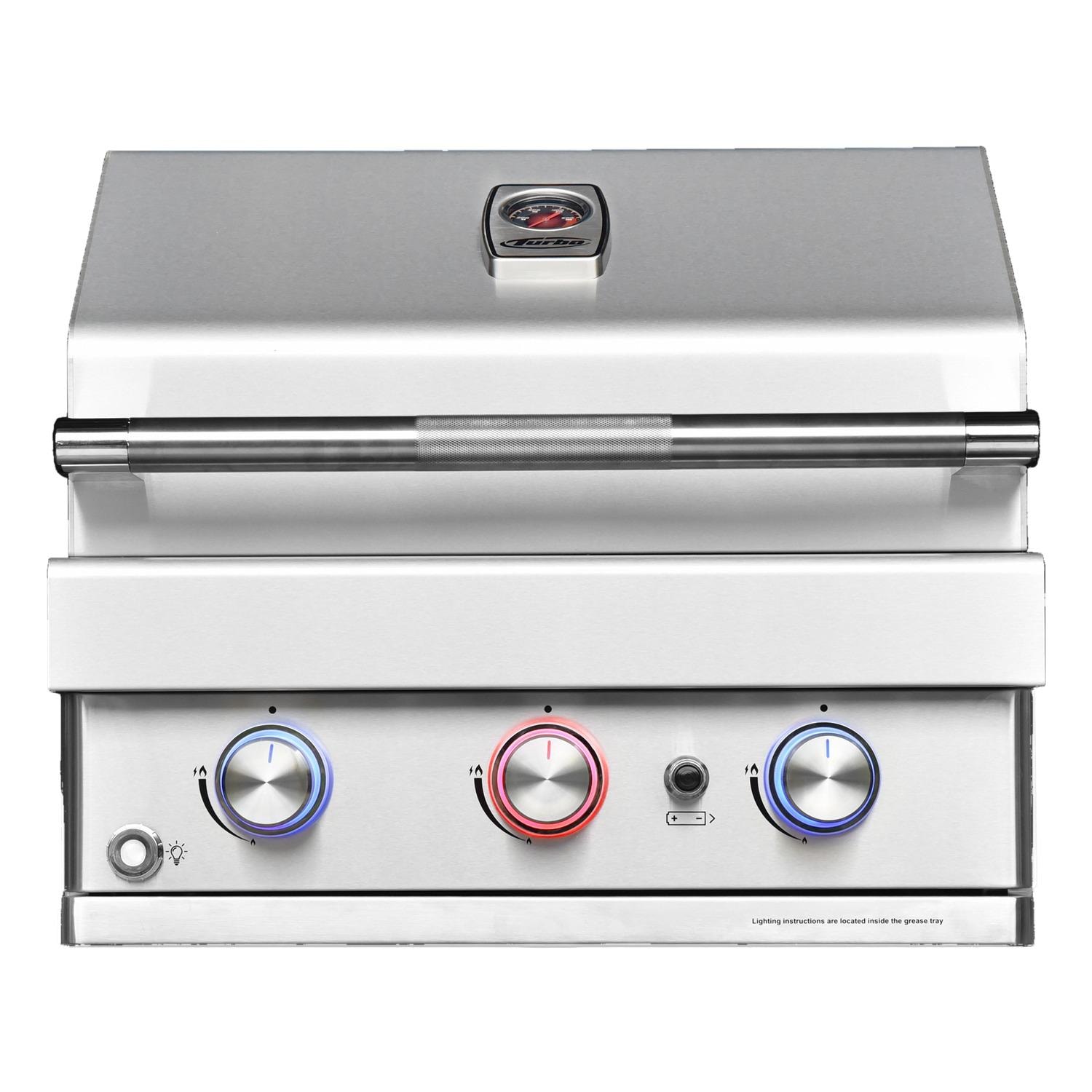 Turbo 26-in 3-Burner Built-In Natural Gas Grill - BTG50-26-3BNG