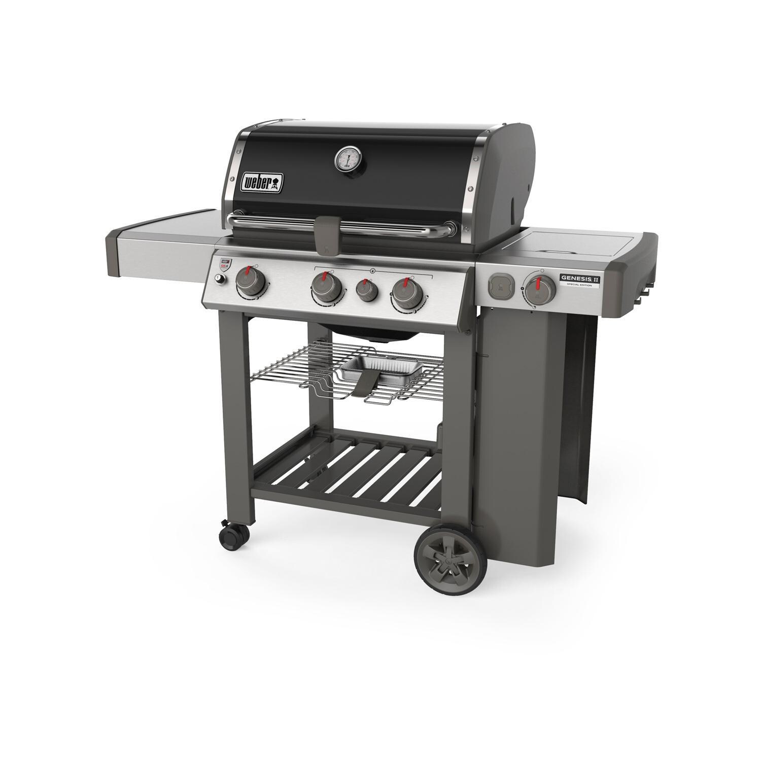 Weber Genesis II 61012201 SE-330 Special Edition Propane Gas Grill - Black (2019) - Right-Side Angled View thumbnail