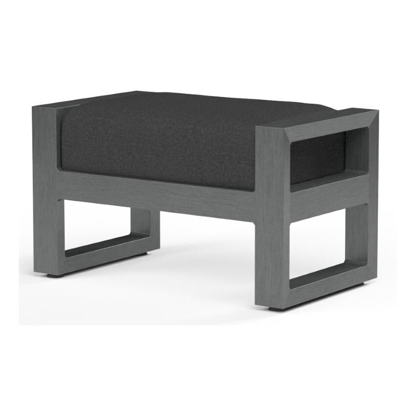 Redondo Aluminum Ottoman in Slate/Spectrum Carbon by Sunset West
