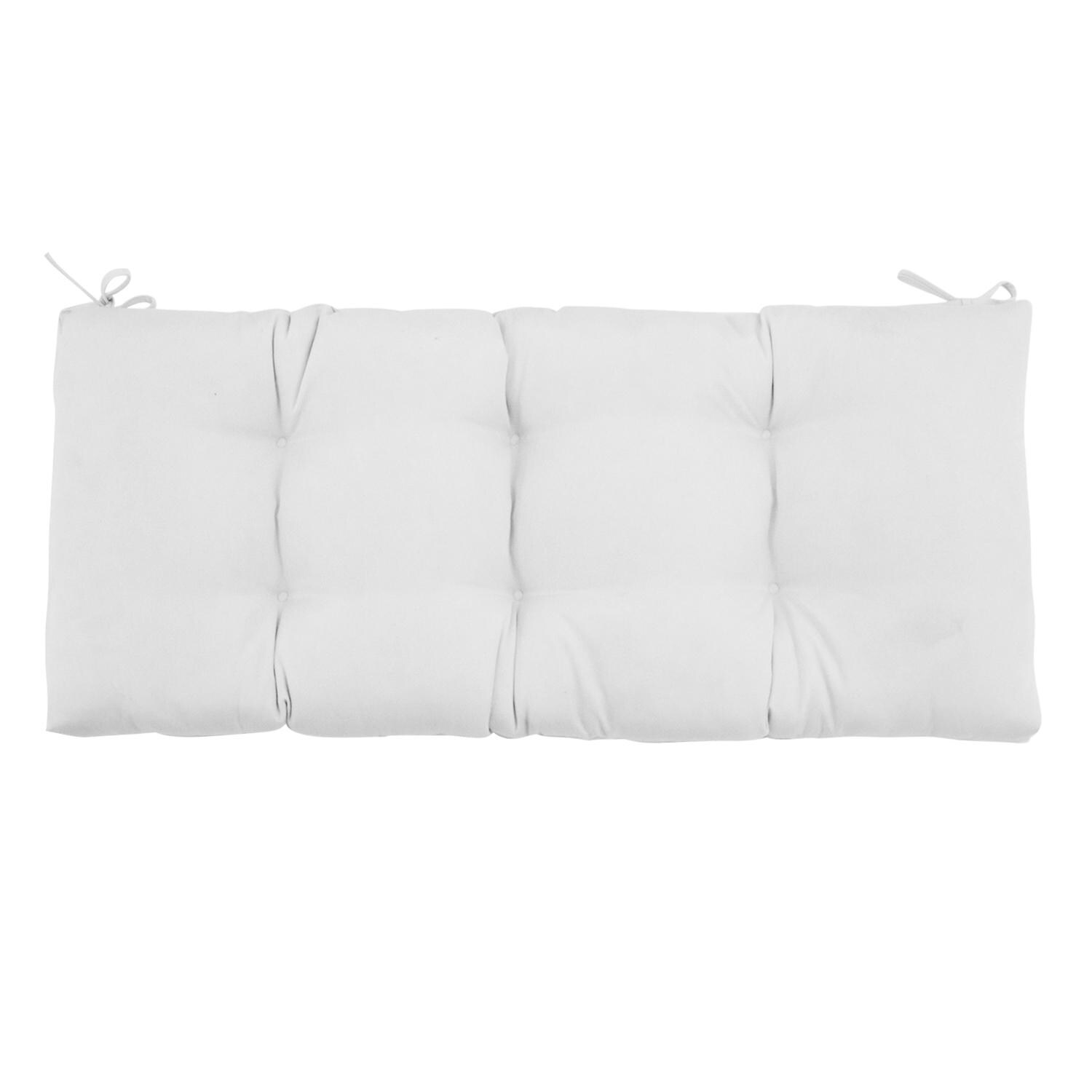 Sunbrella Canvas Natural Medium Outdoor Replacement Bench Cushion By UltimatePatio.com - Top View thumbnail