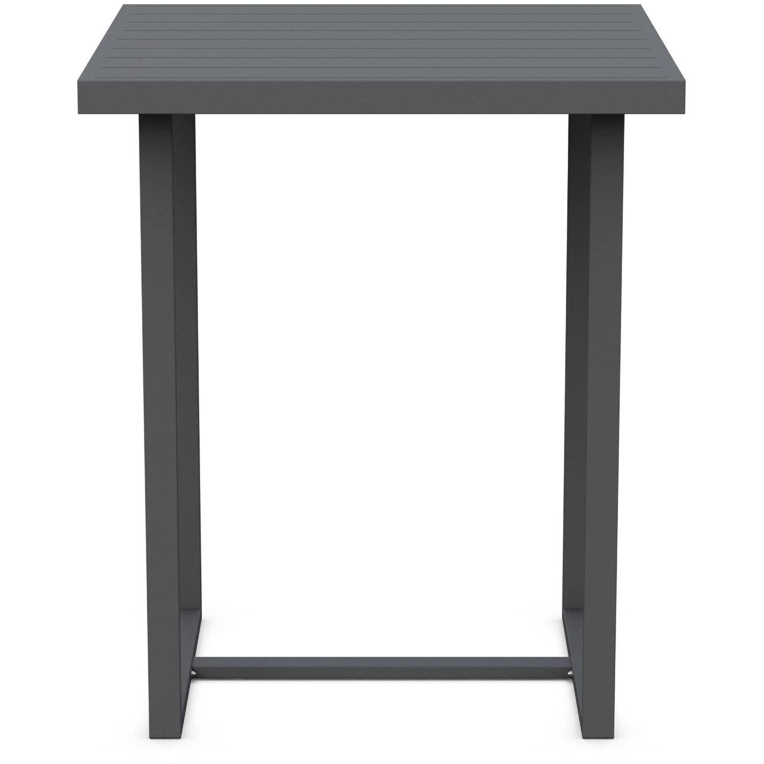 Azzurro Living Pavia 35 Inch Charcoal Aluminum Bar Table - Front - White Background thumbnail