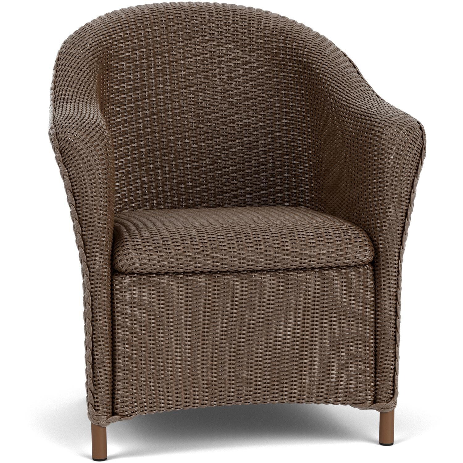 Lloyd Flanders Reflections Dining Armchair W/ Padded Seat in Bark Finish - Angled thumbnail