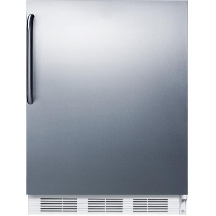 Summit 24-Inch 5.1 Cu. Ft. Built-In / Freestanding Compact Refrigerator / Freezer With Professional Handle - Stainless Steel - CT661BISSHV thumbnail