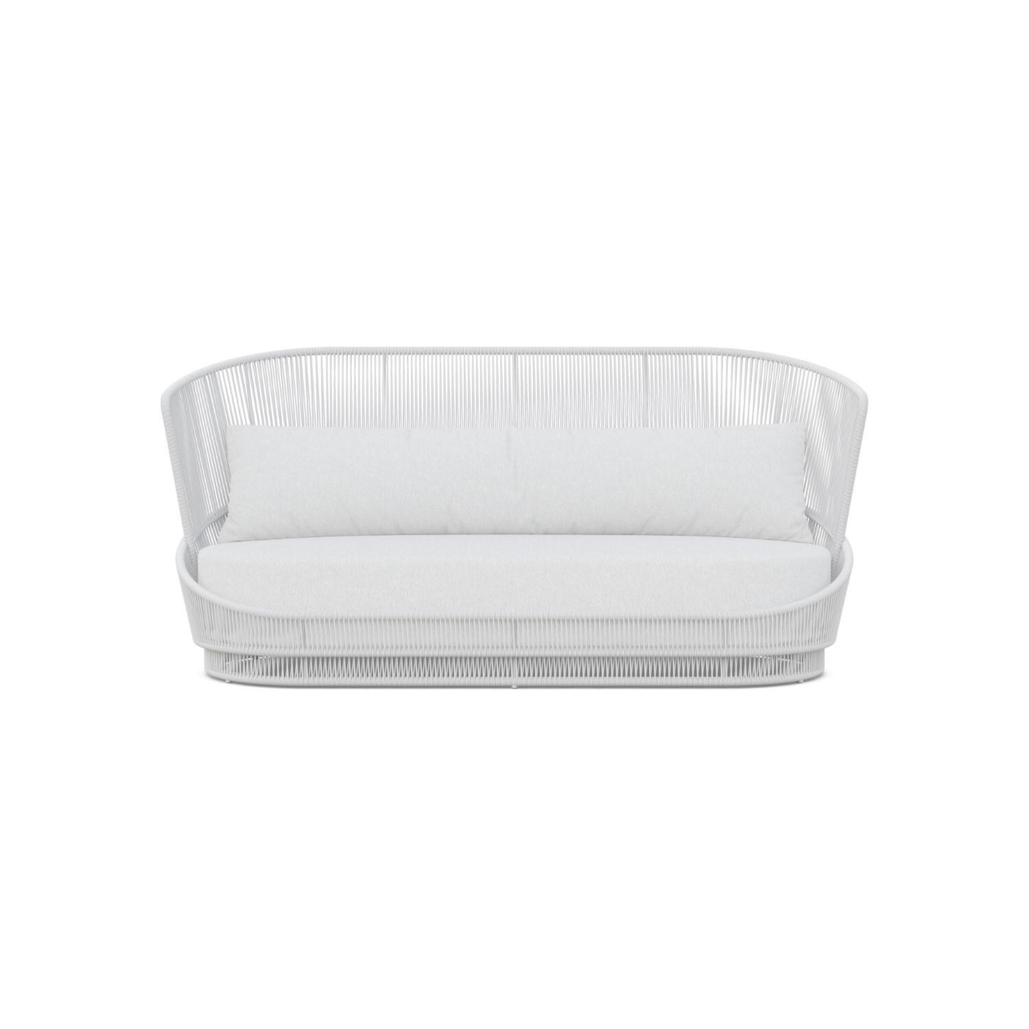 Azzurro Living PMA-TR17S3-CU Palma Woven Rope Sofa in White Mist/Midnight - Front - White Background thumbnail
