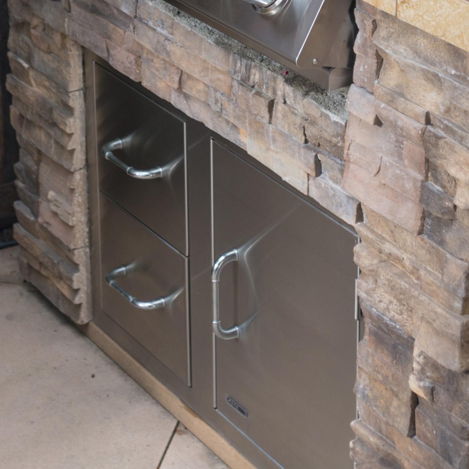 Bull 25890 30-Inch Stainless Steel Access Door & Double Drawer Combo W/ Reveal - Drawer - Lifestyle thumbnail