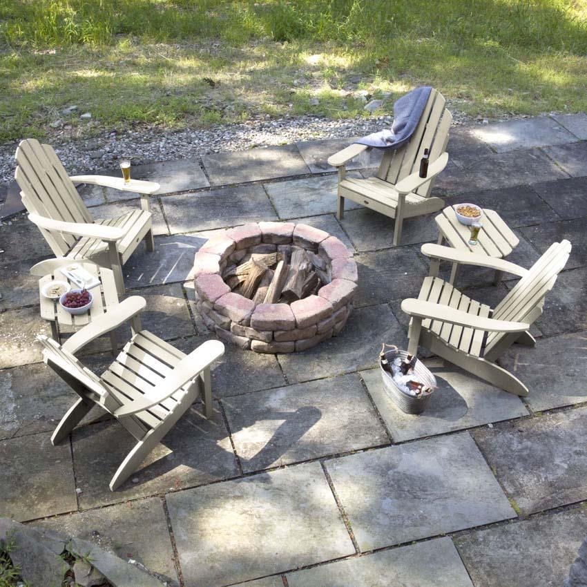 Hart Lane 4 Pc Set Recycled Plastic Seating Set in Whitewash by