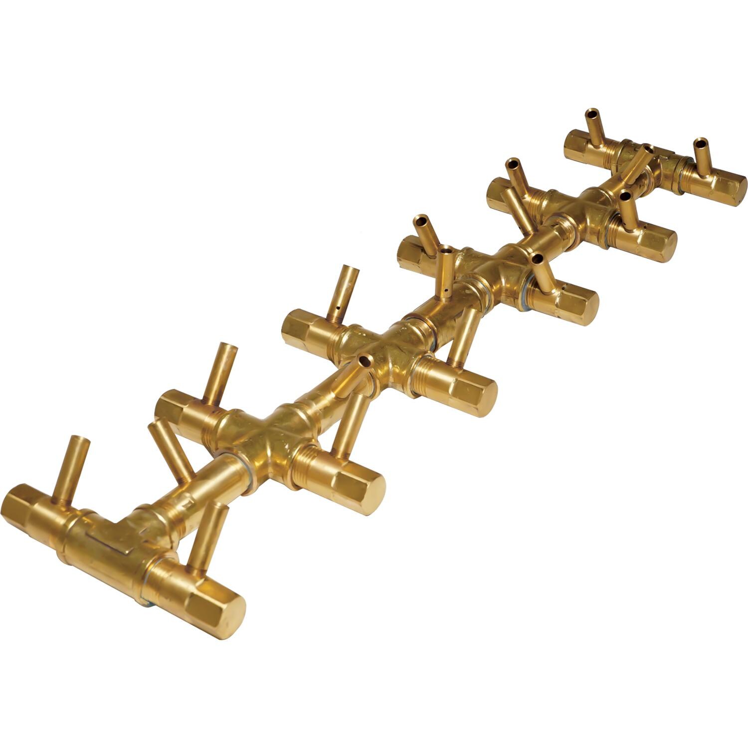 Warming Trends CFBT170NGALPL2811FK1 28 X 11-Inch Linear Natural Gas Fire Pit Burner Kit W/ 22 X 5.25-Inch Tree-Style Crossfire Brass Burner - CROSSFIRE Brass Burner thumbnail