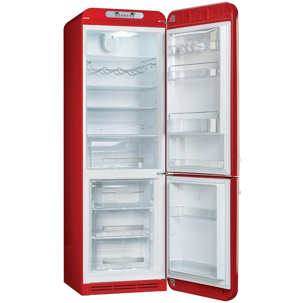 Smeg 50s Retro Style 11.7 Cu. Ft. Bottom Freezer Refrigerator Red