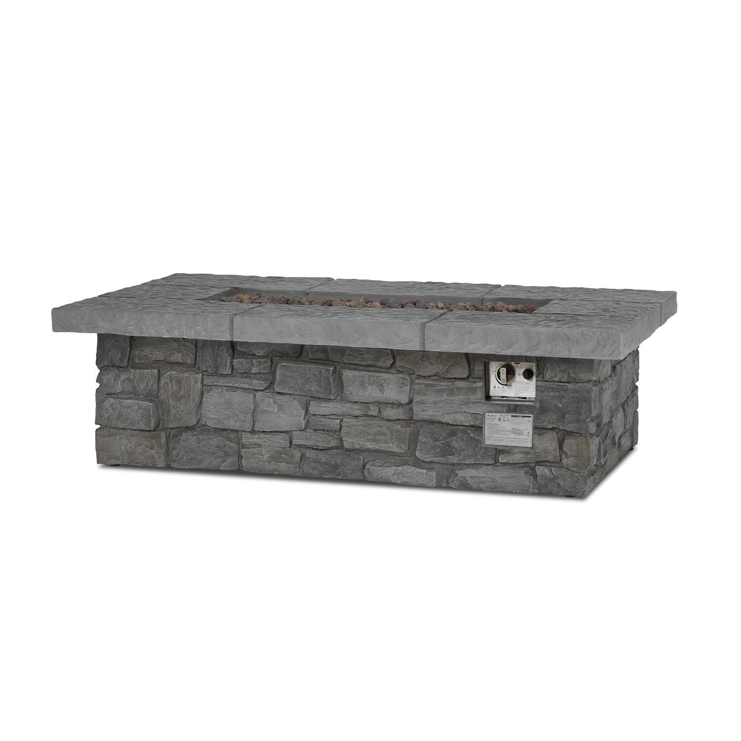 Lakeview Outdoor Designs SC-C11812LP-GRY Baywood 52-Inch Rectangle Propane Gas Fire Table - Control thumbnail
