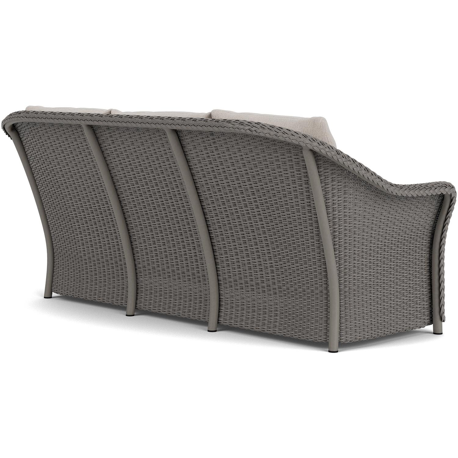 Lloyd Flanders Weekend Retreat Sofa in Pewter Finish W/ Remy Cloud Fabric - Back Right thumbnail