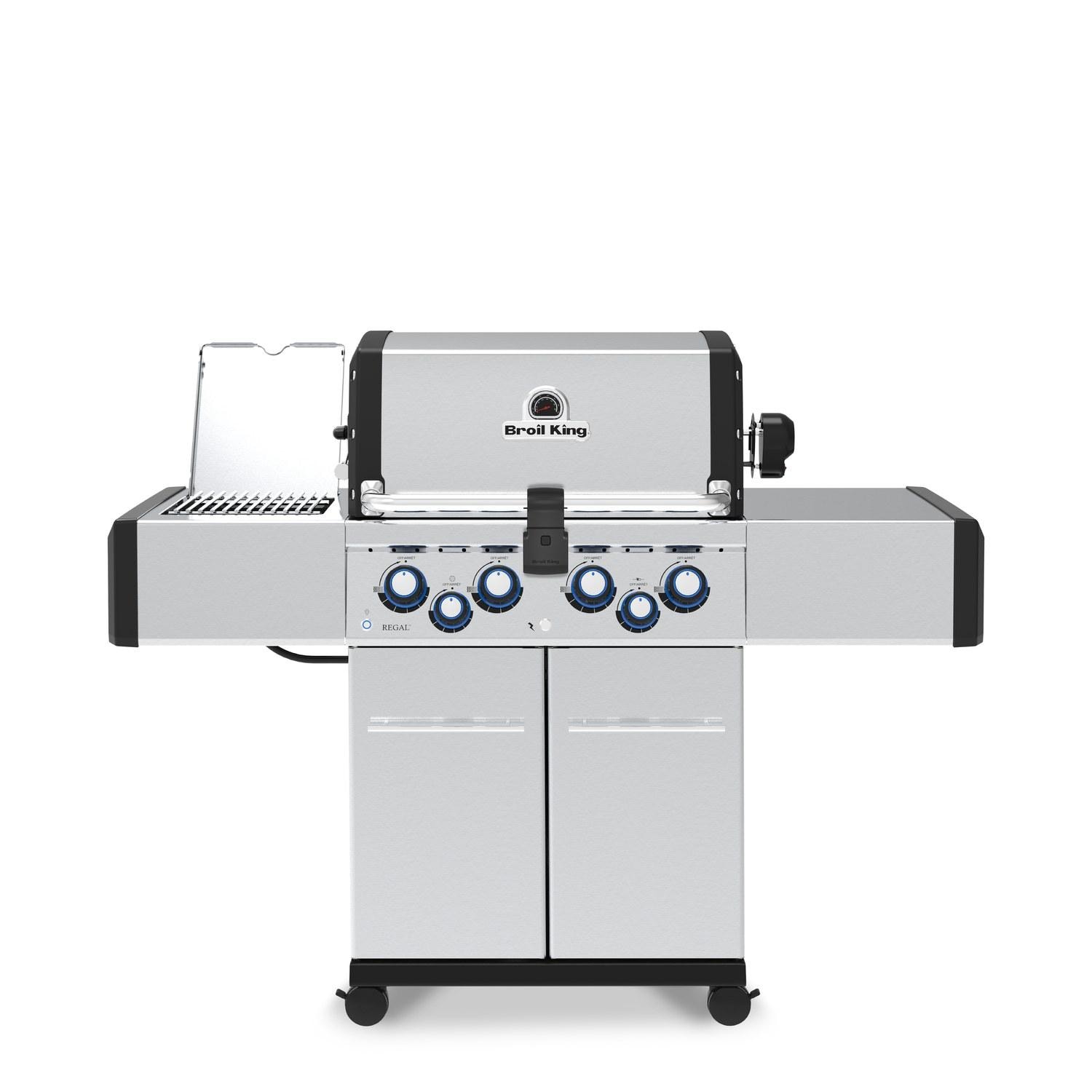 Broil King Regal S 490 PRO IR 4-Burner Natural Gas Grill With Rotisserie & Infrared Side Burner - Stainless Steel - 956947