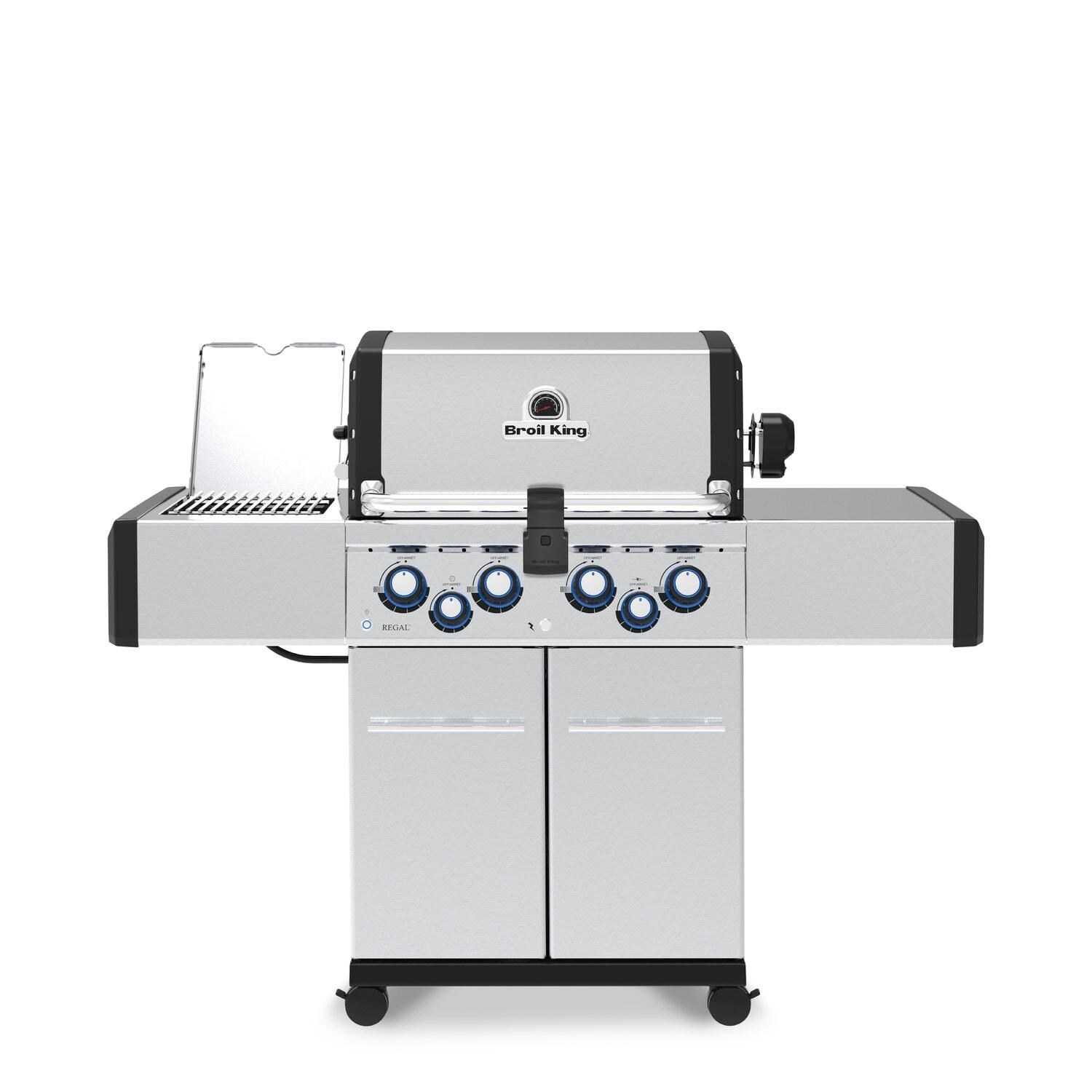 Broil King Regal S 490 PRO IR 4-Burner Natural Gas Grill With Rotisserie & Infrared Side Burner - Stainless Steel - 956947