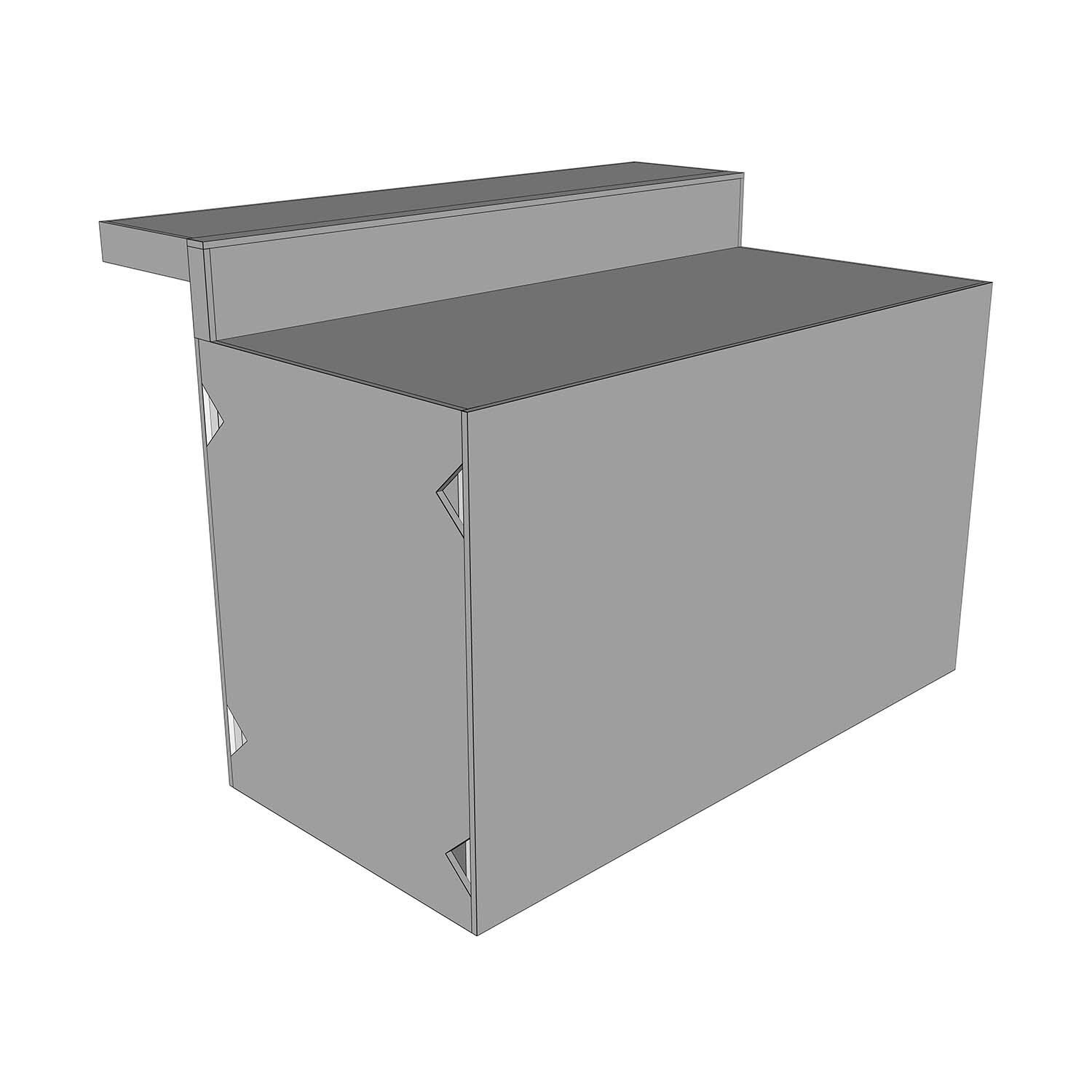 Universal 60-Inch Ready To Finish BBQ Island Appliance And Storage Cabinet W/Bar - White Baackground thumbnail