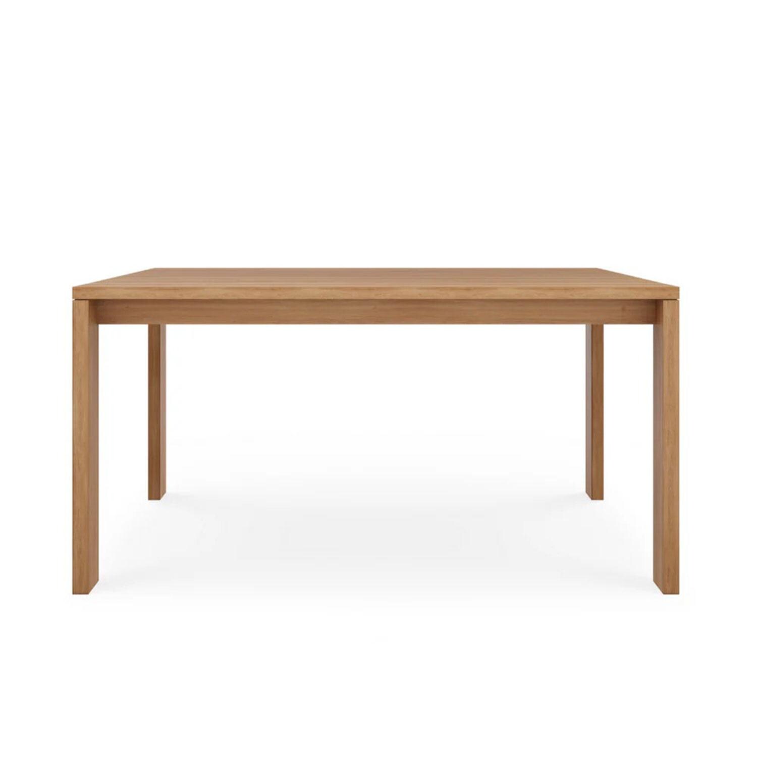 Bellawood 39 Inch Teak Square Dining Table by Lakeview Outdoor Designs - Side View - White Background thumbnail