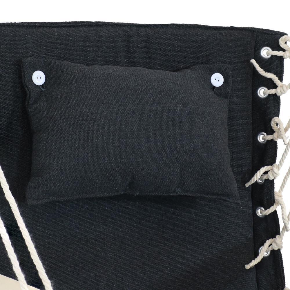 Ultimate Patio Polycotton Hammock Chair w/ Armrests - Storm - Cushion Detail thumbnail