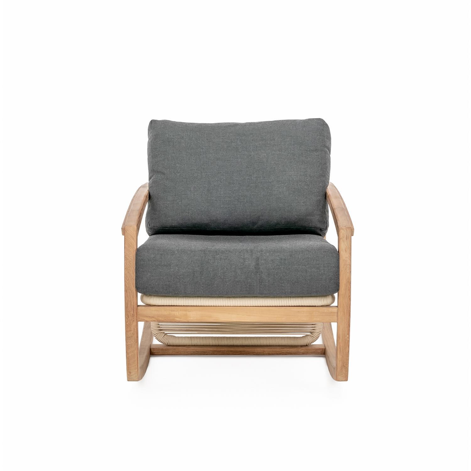 Teak + Table Capri Rocker in Carbon - Carbon - White Background thumbnail