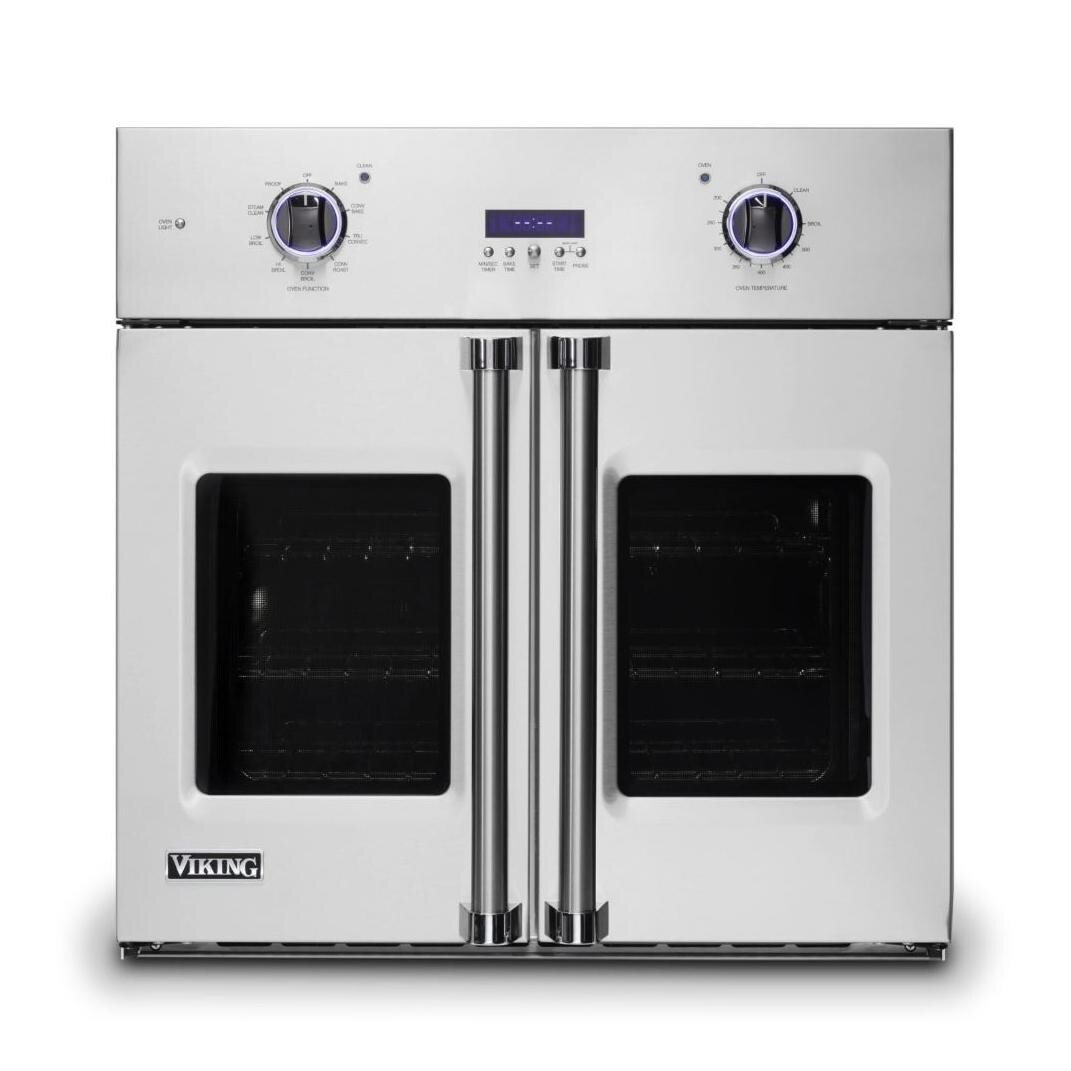 Viking Professional 7 Series 30-Inch Built-In Electric French Door Convection Oven - Stainless Steel - VSOF7301SS image
