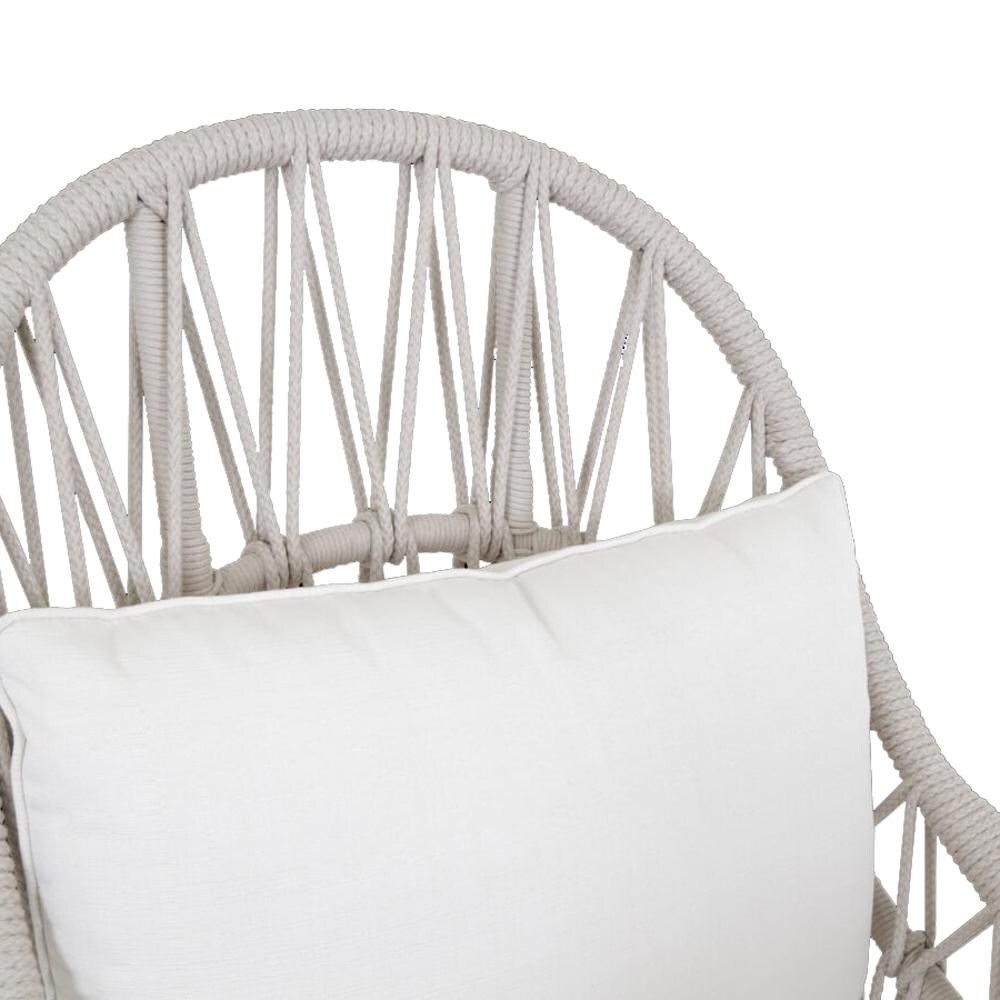 Sunset West - 4301-21W-8353 - Dana Olefin Rope Patio Wing Chair W/ Sunbrella Linen Canvas Cushions - Back Closeup thumbnail