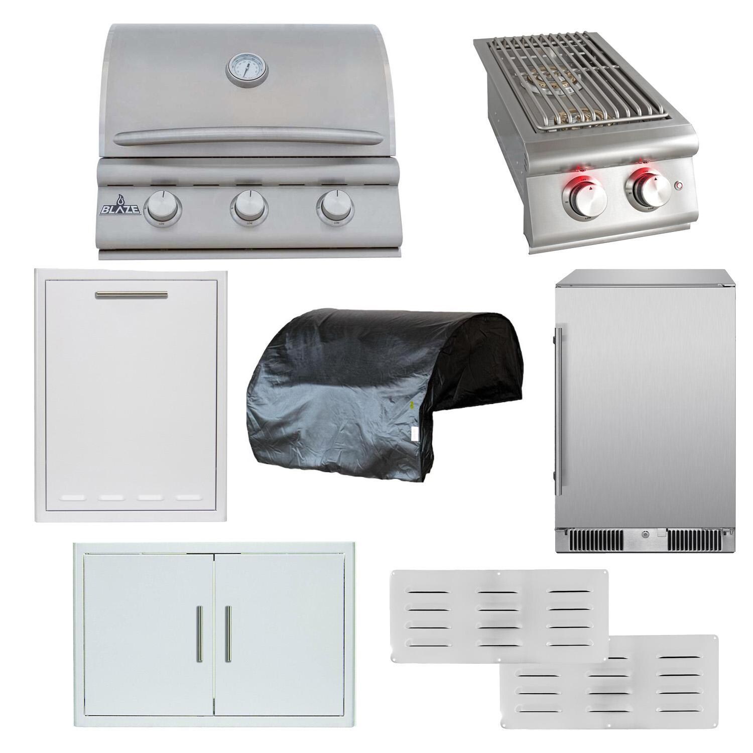 Blaze BCM 8 Pc 25-in Propane Outdoor Kitchen Package - White Background thumbnail