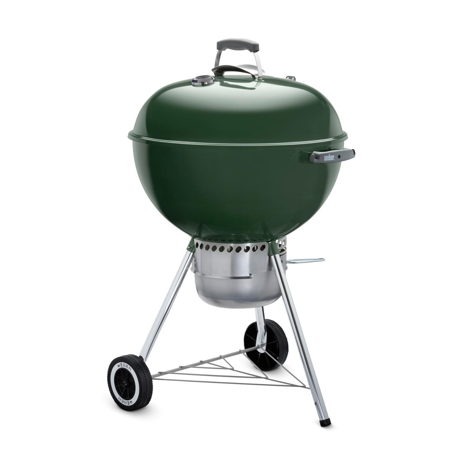 Weber Original Kettle Premium 22-Inch Charcoal Grill - Green - 14407001 - Kettle facing Right thumbnail