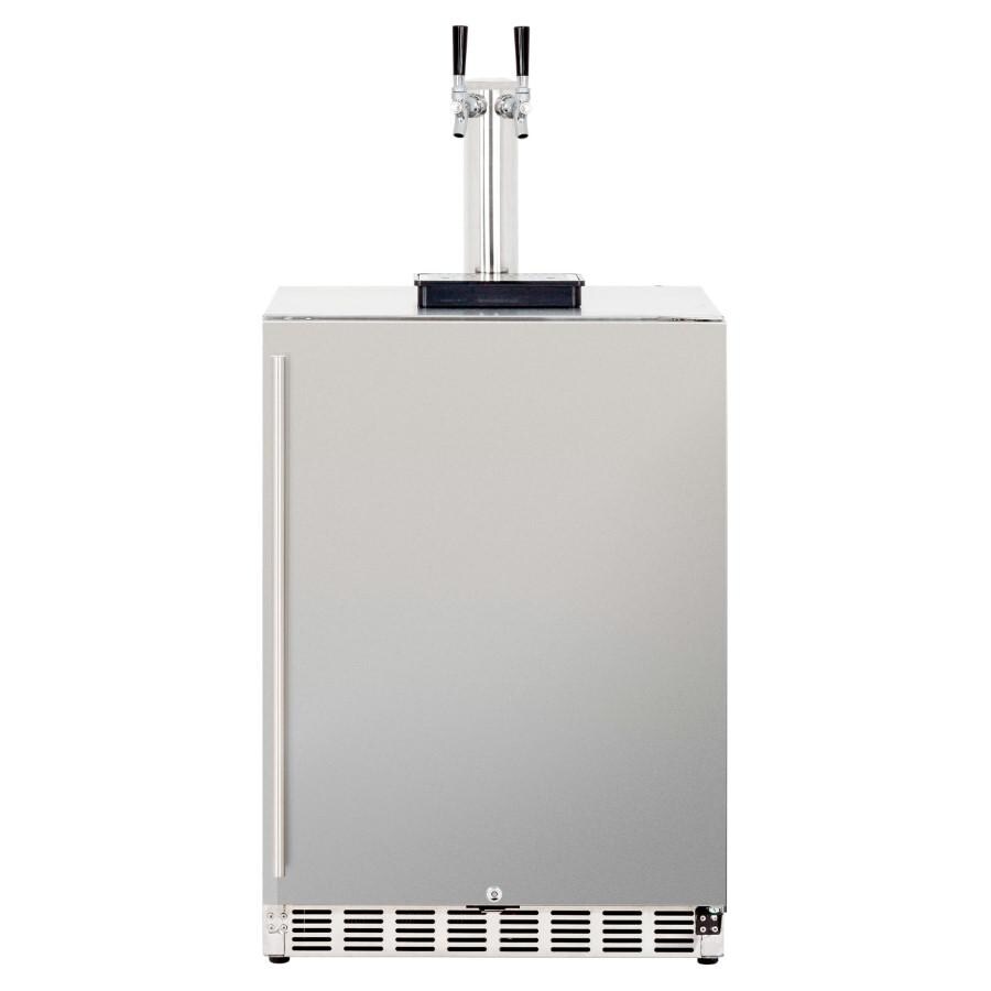 American Made Grills AMG-RFR-24DK2 6.6c Deluxe Outdoor Rated Double Tap Kegerator thumbnail