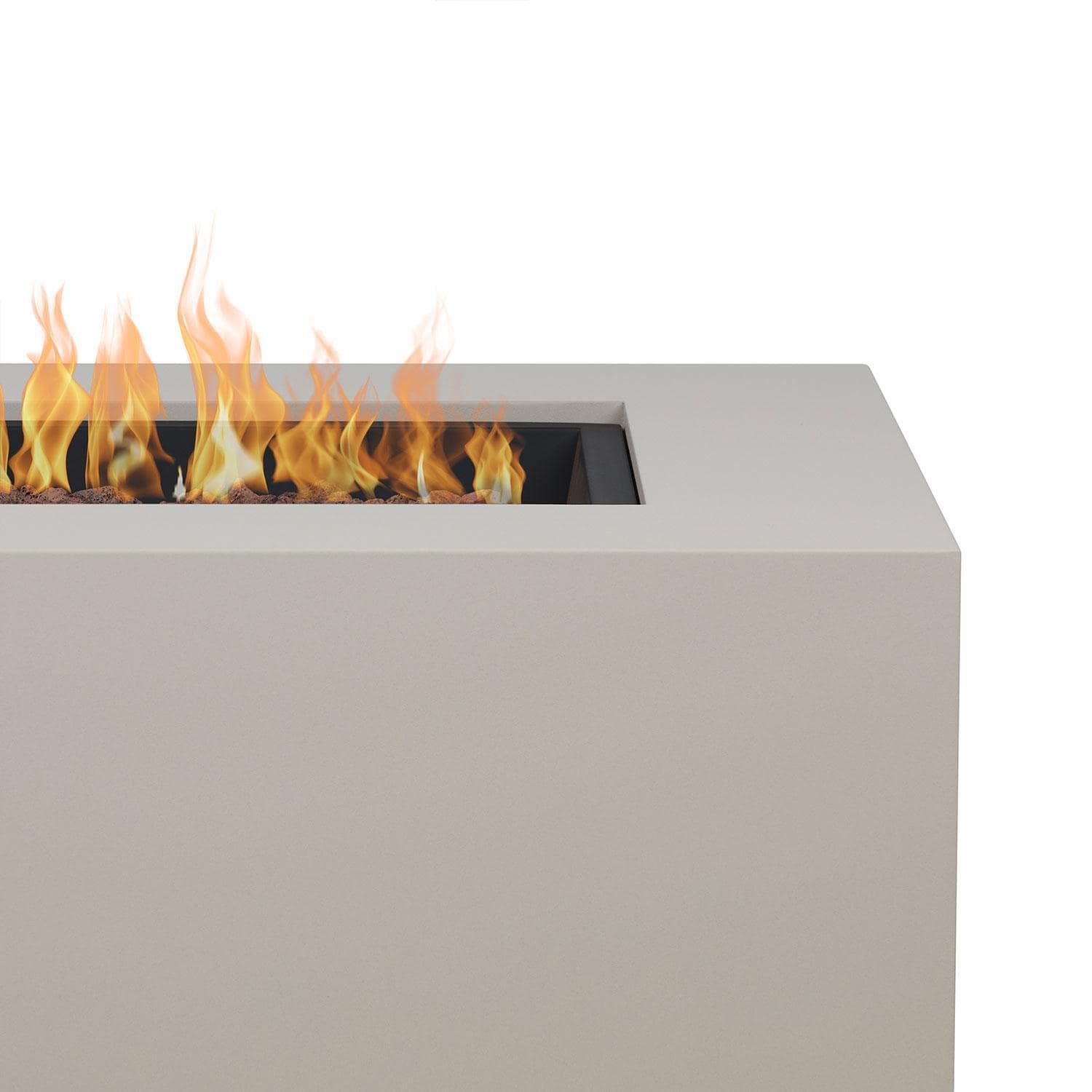 Elysian 50-in Rectangular Steel Propane Fire Pit Table in Light Sand by Lakeview Outdoor Designs - Detail thumbnail